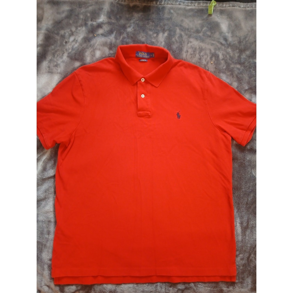 Polo Ralph Lauren Men's LARGE Short Sleeve Polo Shirt Red